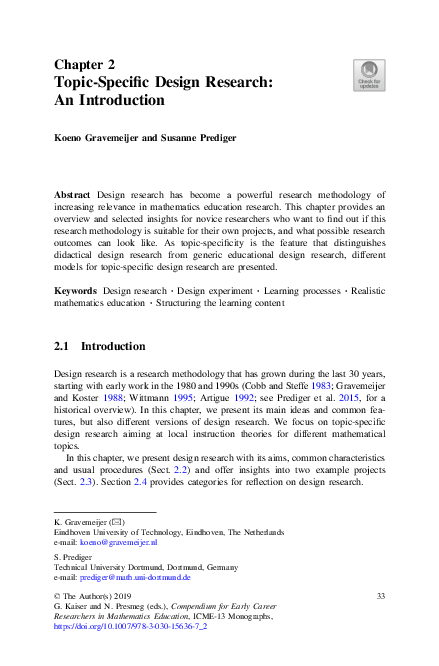 (PDF) Topic-Specific Design Research: An Introduction