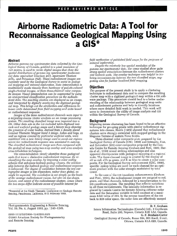 (PDF) Airborne radiometric data - A tool for reconnaissance geological ...