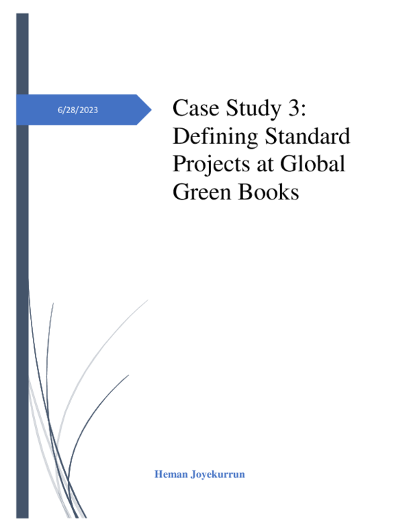 (PDF) Case Study 3: Defining Standard Projects at Global Green Books ...