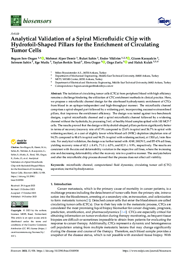 (PDF) Analytical Validation of a Spiral Microfluidic Chip with ...