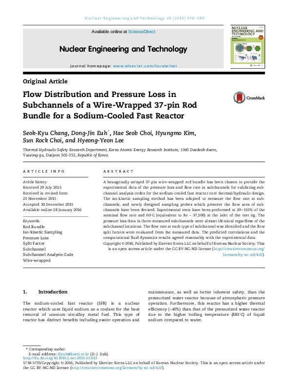 (PDF) Flow Distribution and Pressure Loss in Subchannels of a Wire ...