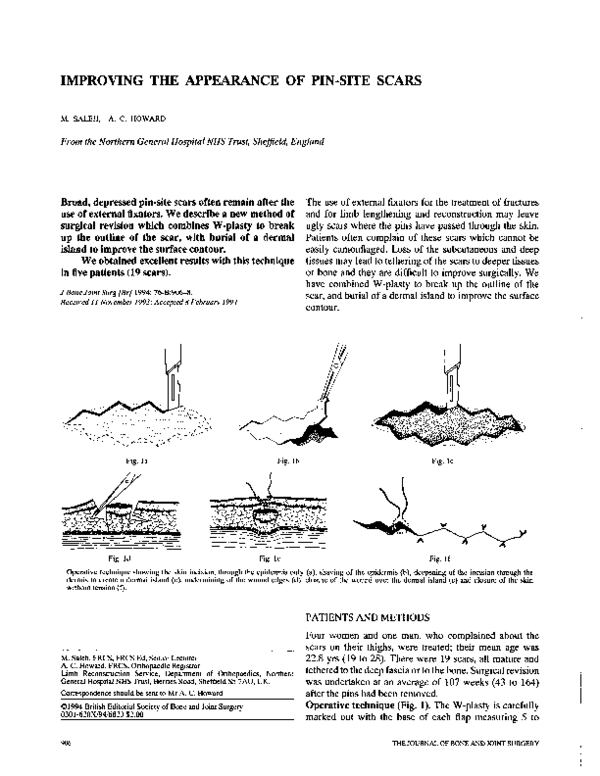 (PDF) Improving the appearance of pin-site scars