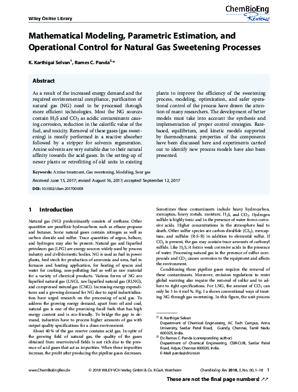 (PDF) Mathematical Modeling, Parametric Estimation, and Operational ...
