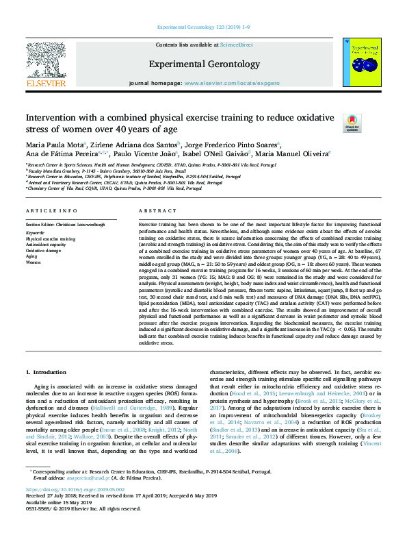 (PDF) Intervention with a combined physical exercise training to reduce ...