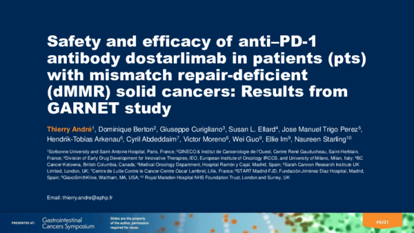 (PDF) Safety and efficacy of anti–PD-1 antibody dostarlimab in patients ...