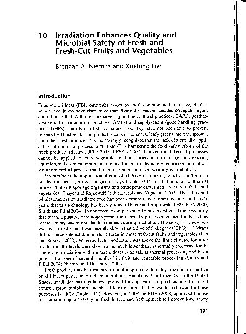 (PDF) Irradiation Enhances Quality and Microbial Safety of Fresh and ...