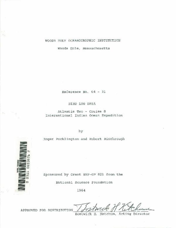 (PDF) Bird log data : Atlantis Two - cruise 8, International Indian ...