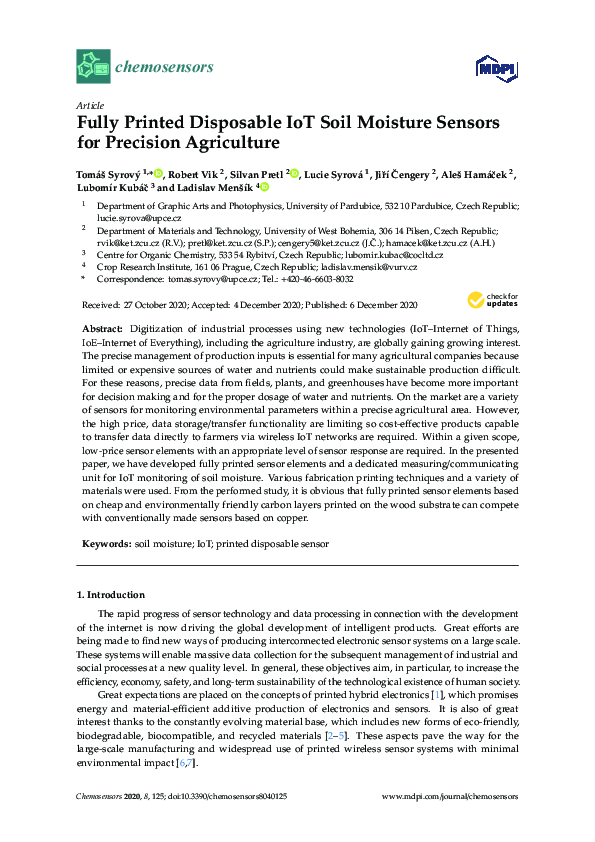 (PDF) Fully Printed Disposable IoT Soil Moisture Sensors for Precision ...