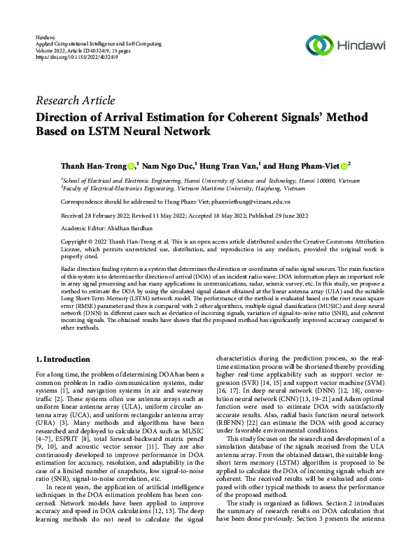 (PDF) Direction of Arrival Estimation for Coherent Signals’ Method ...