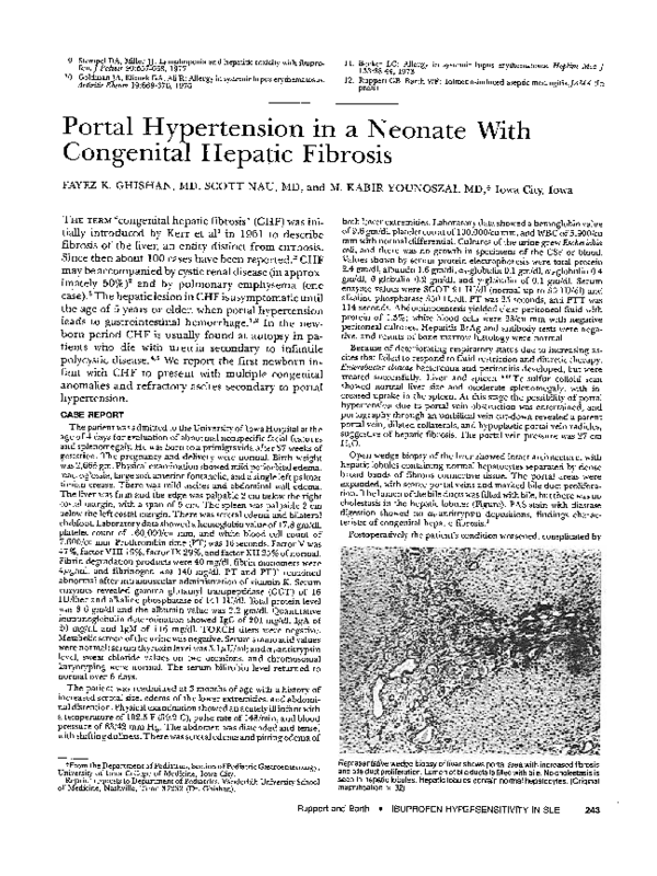 (PDF) Portal Hypertension in a Neonate With Congenital Hepatic Fibrosis
