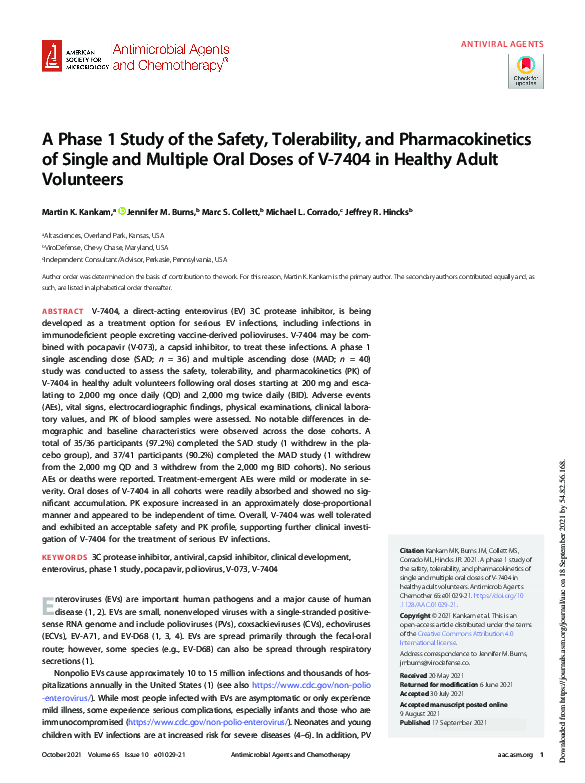(PDF) A Phase 1 Study of the Safety, Tolerability, and Pharmacokinetics ...