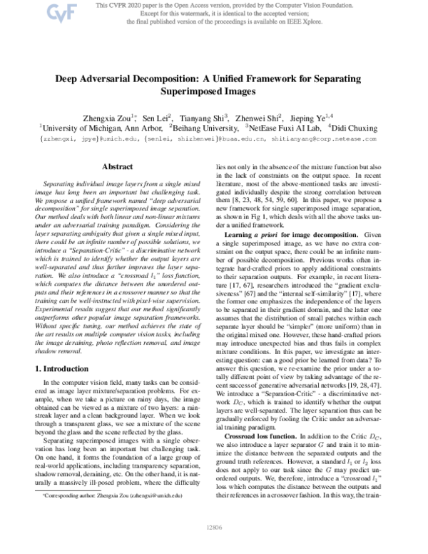 (PDF) Deep Adversarial Decomposition: A Unified Framework for ...