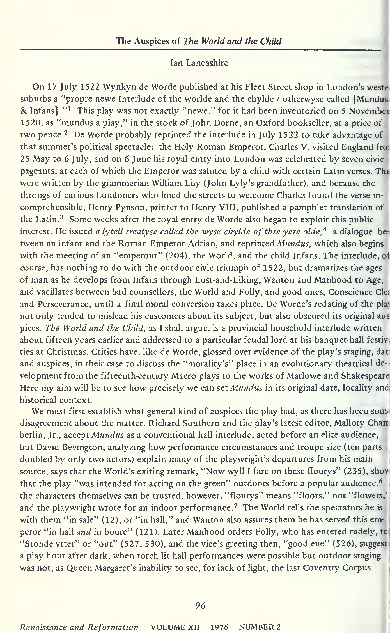 (PDF) The Auspices of The World and the Child