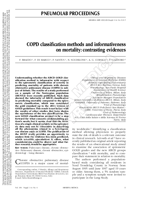 (PDF) COPD classification methods and informativeness on mortality ...