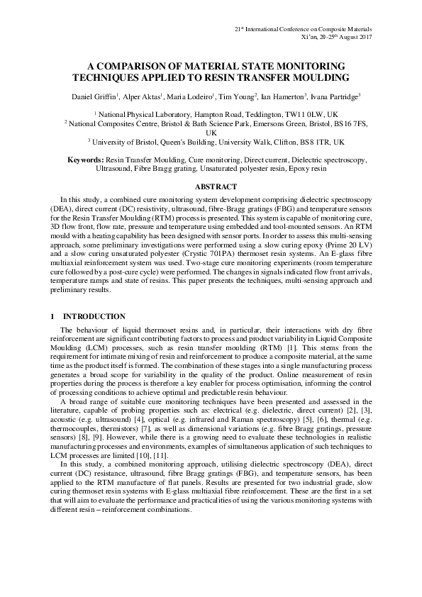 (PDF) A comparison of material state monitoring techniques applied to ...