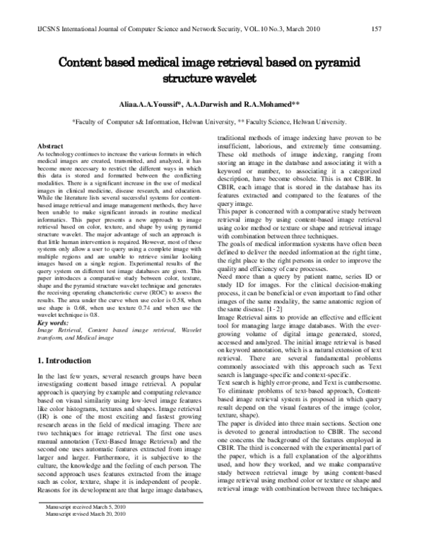 (PDF) Content based medical image retrieval based on pyramid structure ...