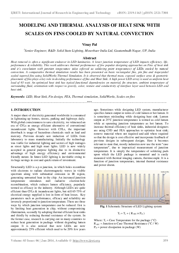 (PDF) Modeling and Thermal Analysis of Heat Sink with Scales on Fins ...