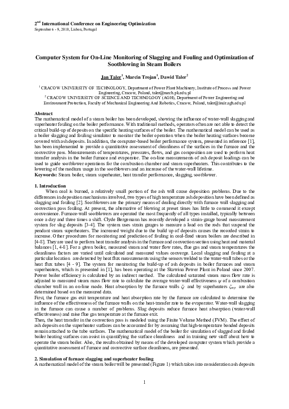 (PDF) Computer System for On-Line Monitoring of Slagging and Fouling ...