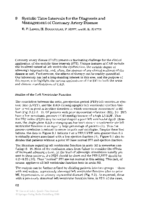 (PDF) Systolic Time Intervals for the Diagnosis and Management of ...
