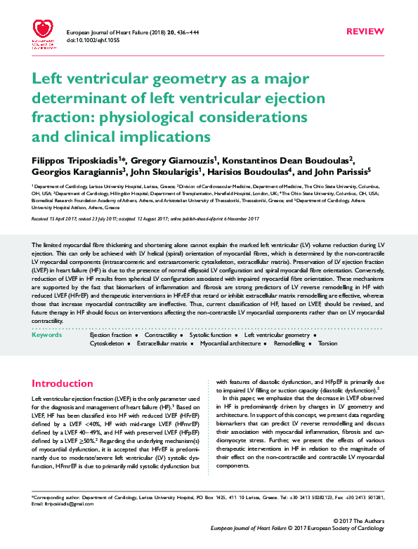 (PDF) Left ventricular geometry as a major determinant of left ...