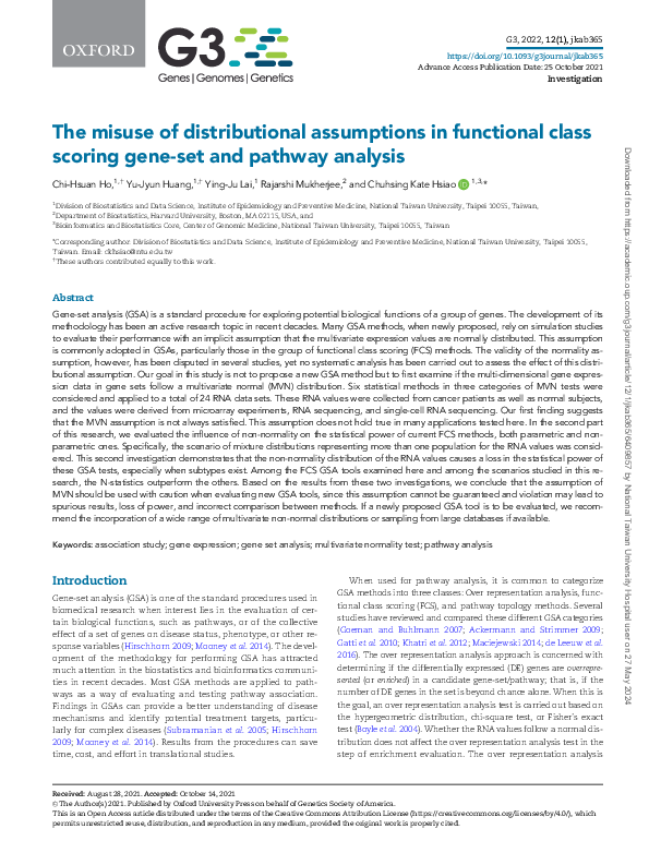 (PDF) The misuse of distributional assumptions in functional class ...