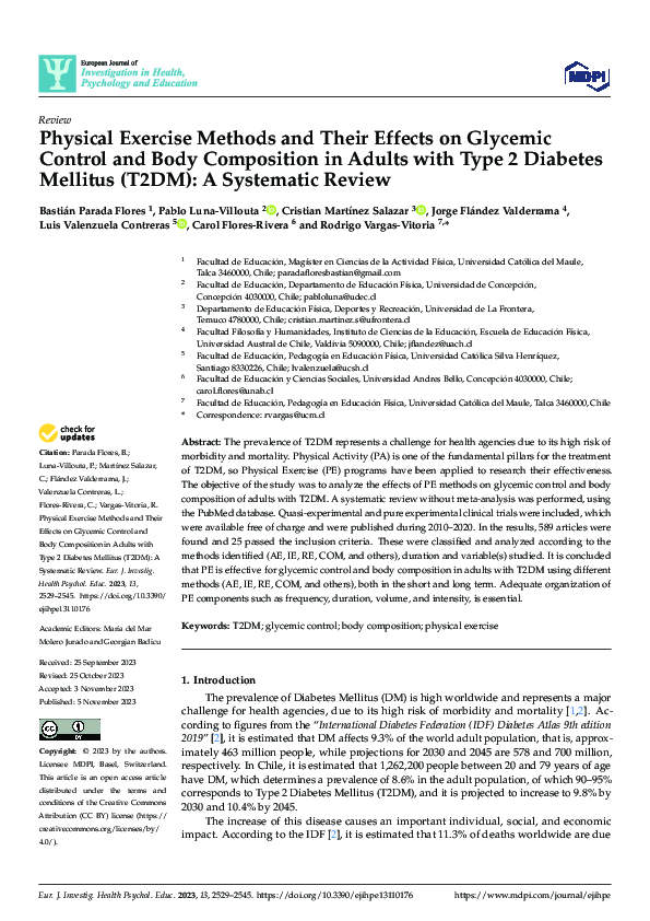(PDF) Physical Exercise Methods and Their Effects on Glycemic Control ...