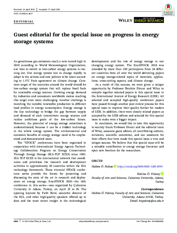 (PDF) Guest editorial for the special issue on progress in energy ...