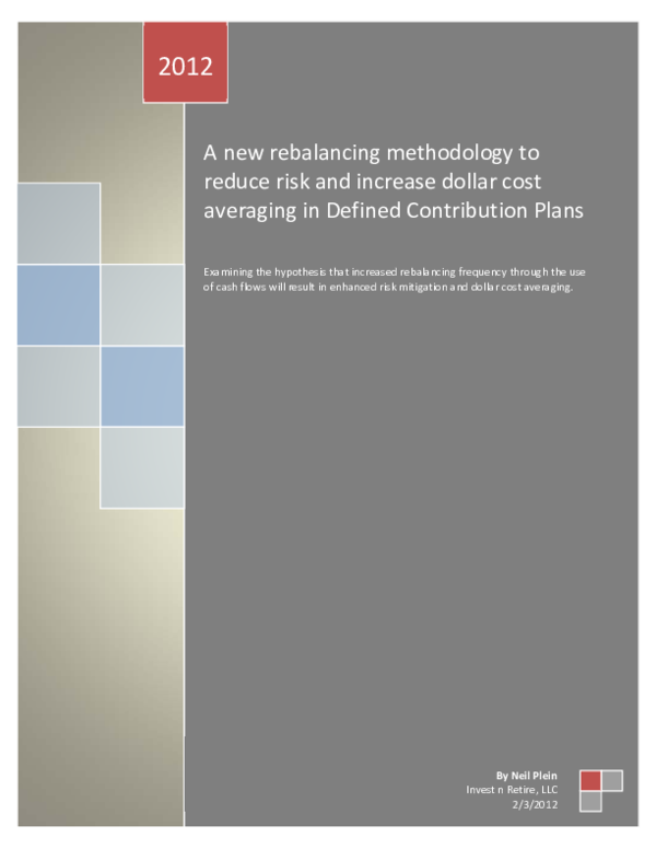 (PDF) A new rebalancing methodology to reduce risk and increase dollar ...