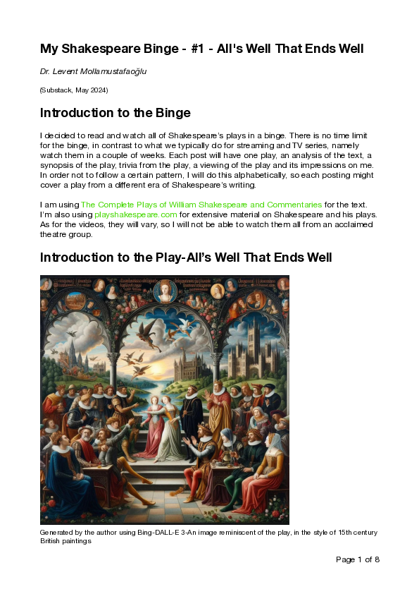 (PDF) Alls Well That Ends Well