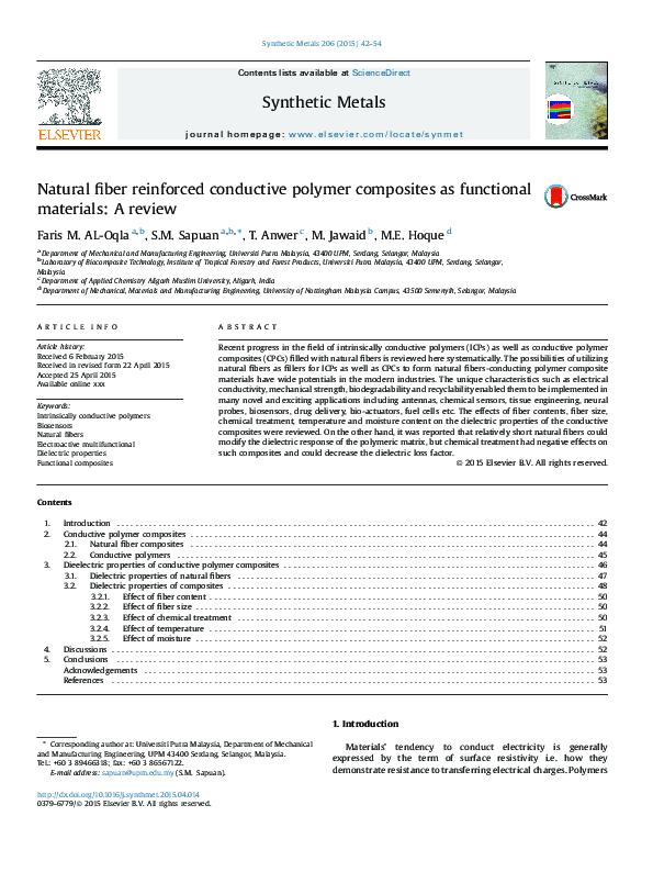 (PDF) Natural fiber reinforced conductive polymer composites as ...