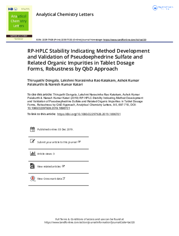 (PDF) RP HPLC stability indicating method development and validation ...