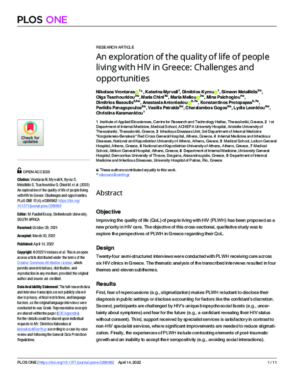 (PDF) An exploration of the quality of life of people living with HIV ...