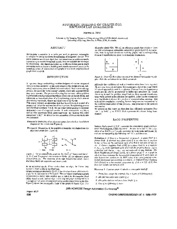 (PDF) Automatic building of graphs for rectangular dualisation