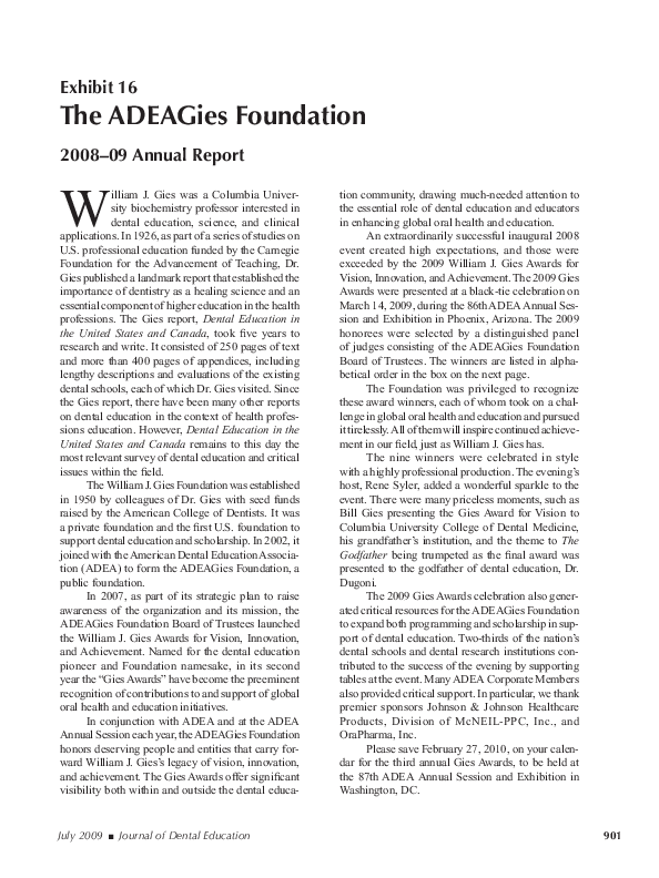 (PDF) The ADEAGies Foundation: 2008-09 Annual Report