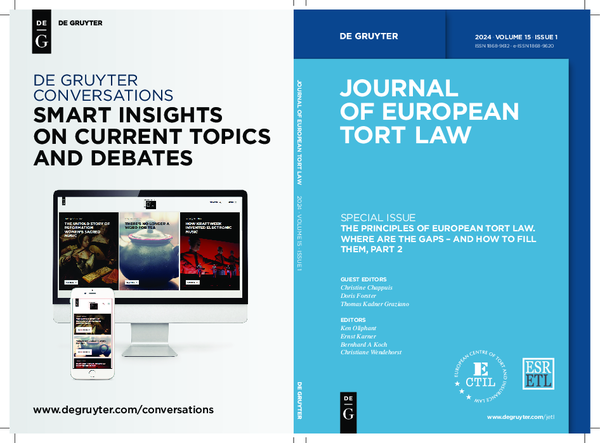 (PDF) Journal of European Tort Law - Special Issue: The Principles of ...