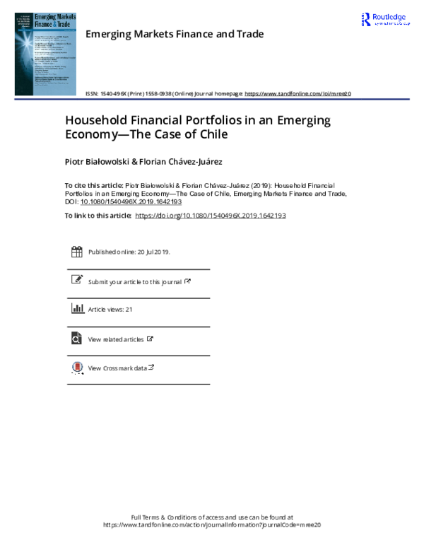 (PDF) Household Financial Portfolios in an Emerging Economy⁠—The Case ...