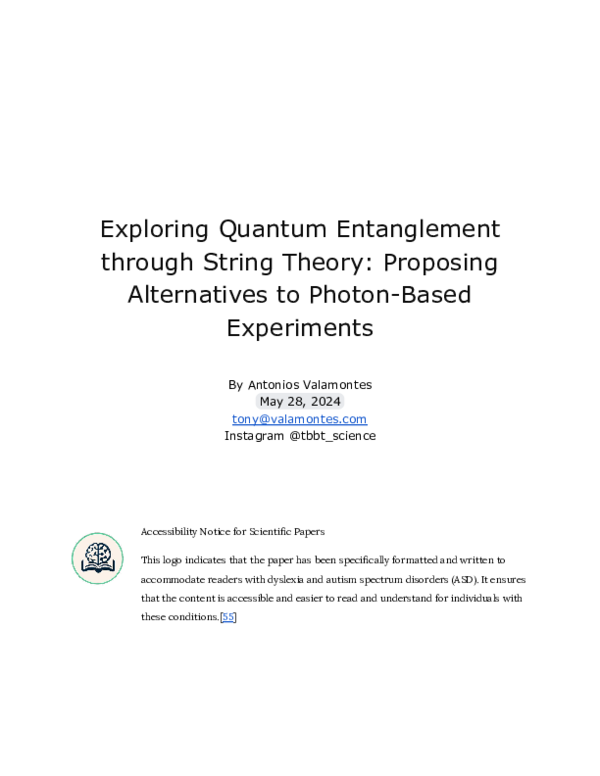 (PDF) Exploring Quantum Entanglement through String Theory: Proposing ...