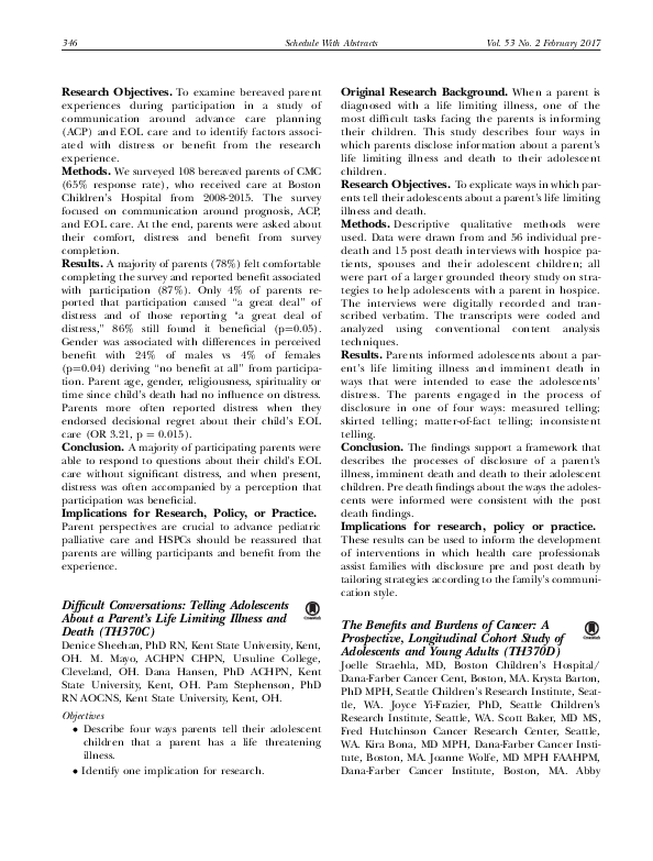 (PDF) The Benefits and Burdens of Cancer: A Prospective, Longitudinal ...