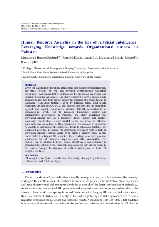 (PDF) Human Resource Analytics in the Era of Artificial Intelligence ...