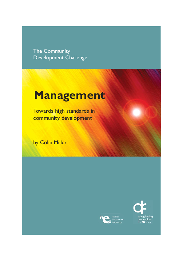 (PDF) Management- towards high standards in community development