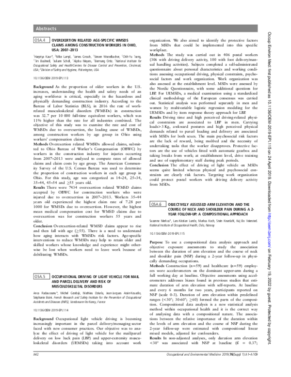 (PDF) O5A.6 Objectively assessed arm elevation and the course of neck ...