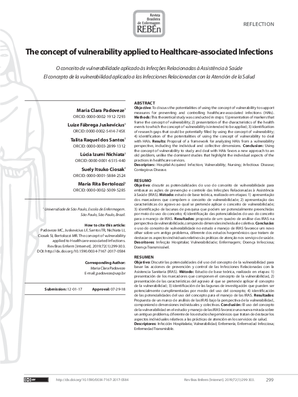 (PDF) The concept of vulnerability applied to Healthcare-associated ...