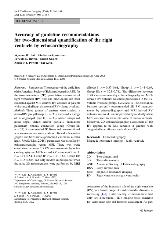 (PDF) Accuracy of guideline recommendations for two-dimensional ...