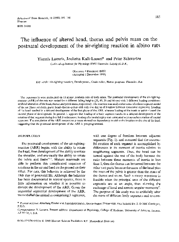 (PDF) The influence of altered head, thorax and pelvis mass on the ...