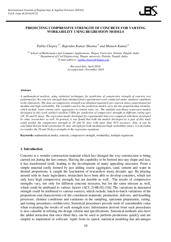 (PDF) Predicting Compressive Strength of Concrete for Varying ...