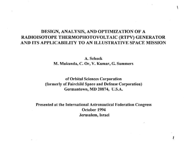 (PDF) Design, analysis, and optimization of a radioisotope ...