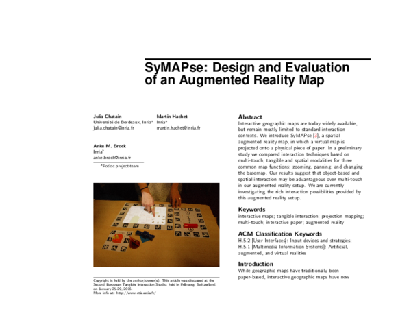 (PDF) SyMAPse: Design and Evaluation of an Augmented Reality Map