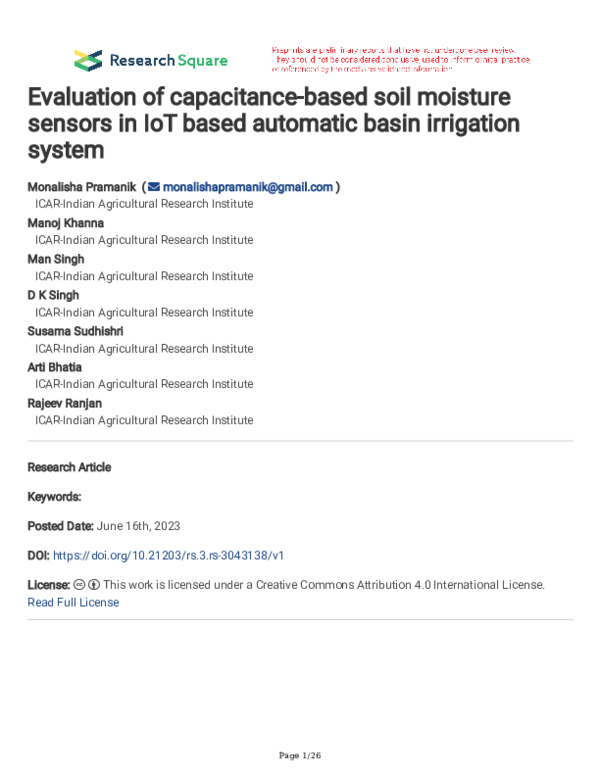 (PDF) Evaluation of capacitance-based soil moisture sensors in IoT ...