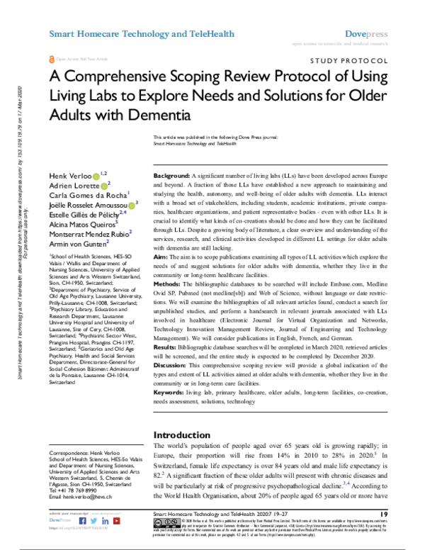 (PDF) A Comprehensive Scoping Review Protocol of Using Living Labs to ...