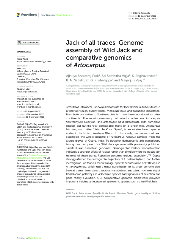 (PDF) Jack of all trades: Genome assembly of Wild Jack and comparative ...